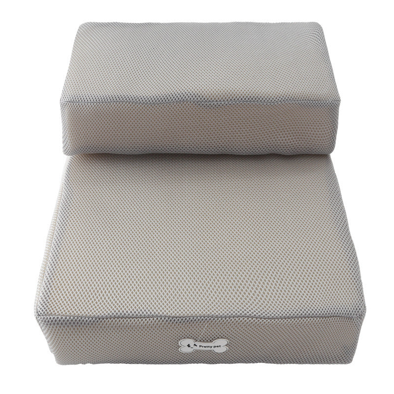 High breathable mesh stairs pet dog foldable two-story removable and washable petstyle dog stairs