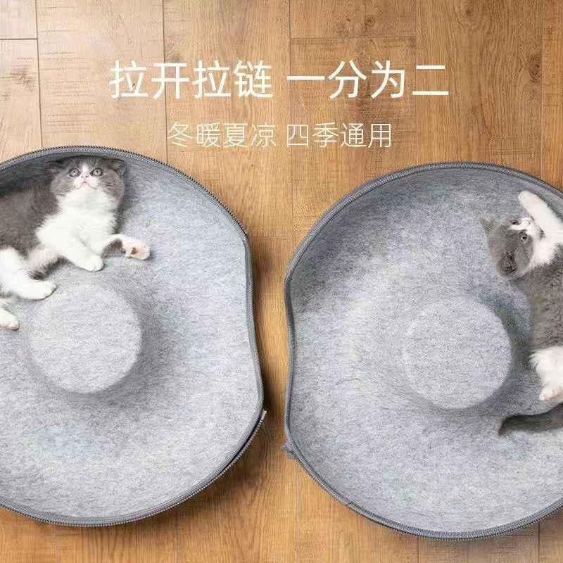 Cat Cave Drilling Hole, Zipper and Tunnel Donut