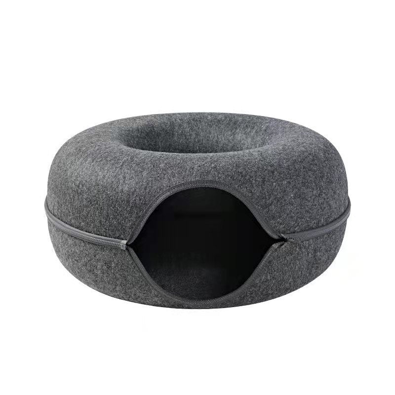 Cat Cave Drilling Hole, Zipper and Tunnel Donut