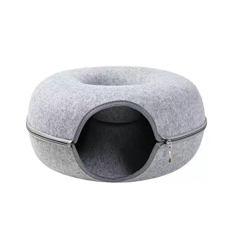 Cat Cave Drilling Hole, Zipper and Tunnel Donut